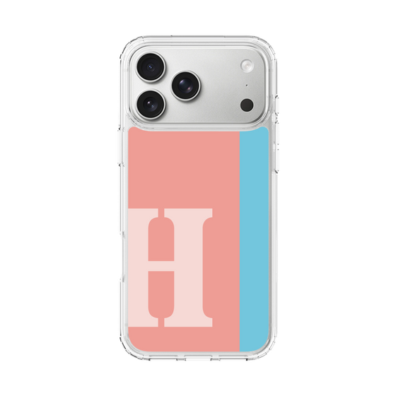 スリムプロテクションケース［ オリジナル - initial color line - H pink ］