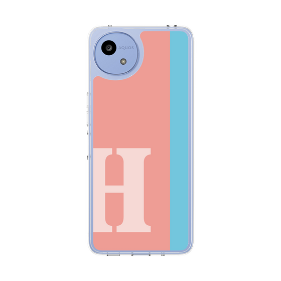 スリムプロテクションケース［ オリジナル - initial color line - H pink ］