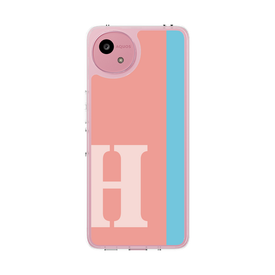 スリムプロテクションケース［ オリジナル - initial color line - H pink ］