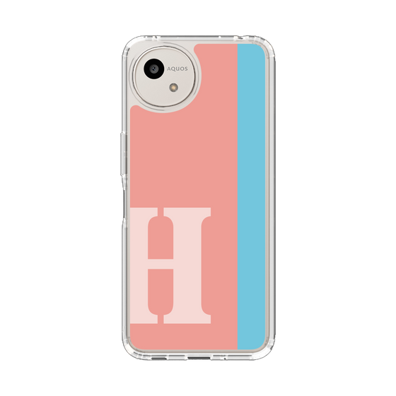 スリムプロテクションケース［ オリジナル - initial color line - H pink ］