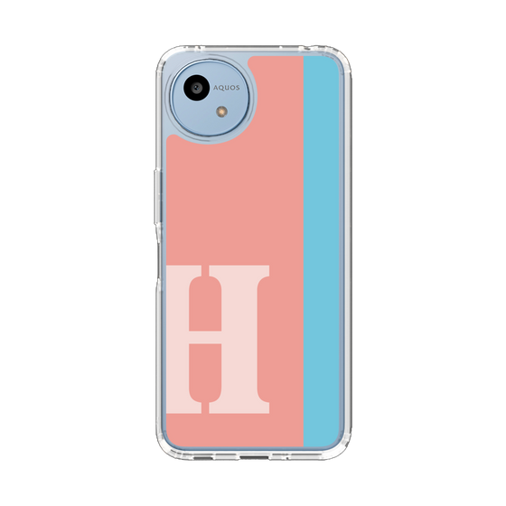 スリムプロテクションケース［ オリジナル - initial color line - H pink ］