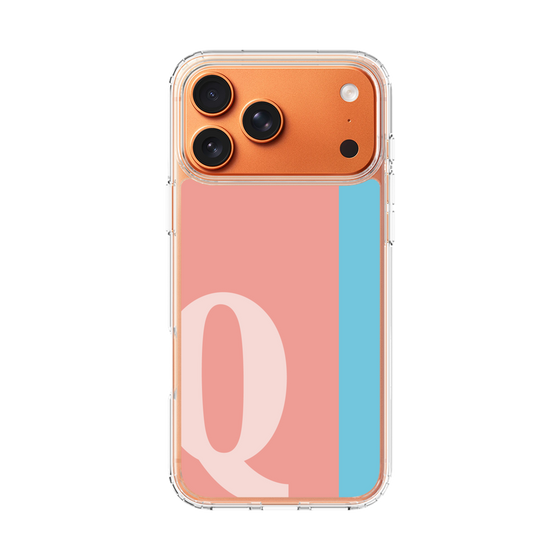 スリムプロテクションケース［ オリジナル - initial color line - Q pink ］
