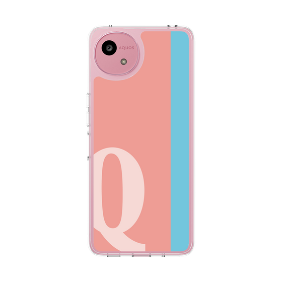 スリムプロテクションケース［ オリジナル - initial color line - Q pink ］