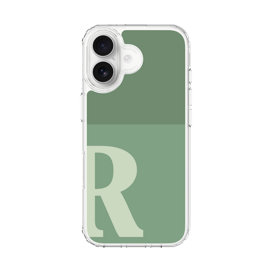 スリムプロテクションケース［ オリジナル - initial two tone - R green ］