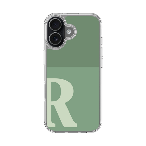 スリムプロテクションケース［ オリジナル - initial two tone - R green ］