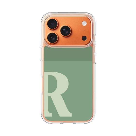 スリムプロテクションケース［ オリジナル - initial two tone - R green ］