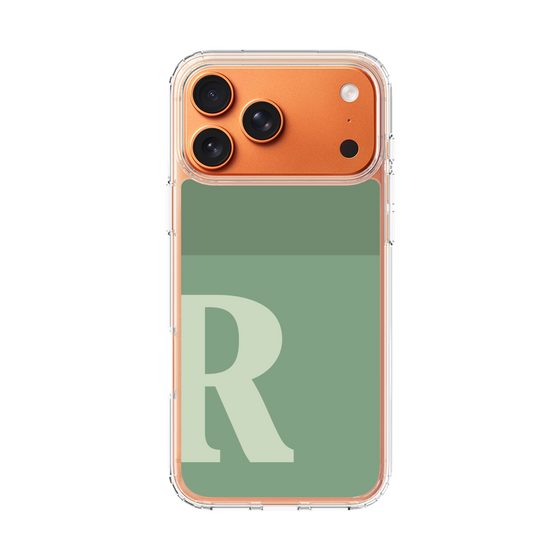 スリムプロテクションケース［ オリジナル - initial two tone - R green ］