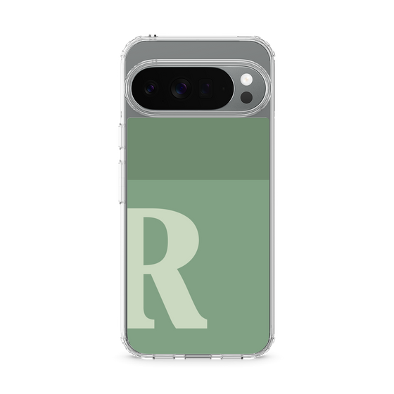 スリムプロテクションケース［ オリジナル - initial two tone - R green ］