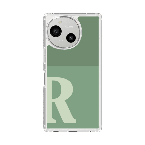 スリムプロテクションケース［ オリジナル - initial two tone - R green ］