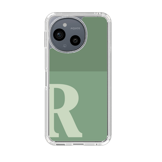 スリムプロテクションケース［ オリジナル - initial two tone - R green ］