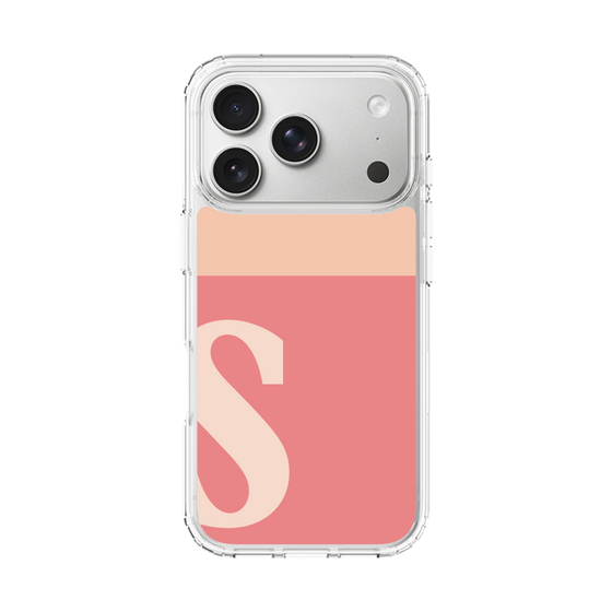 スリムプロテクションケース［ オリジナル - initial two tone - S pink ］