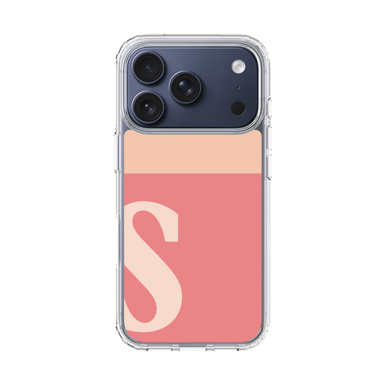 スリムプロテクションケース［ オリジナル - initial two tone - S pink ］