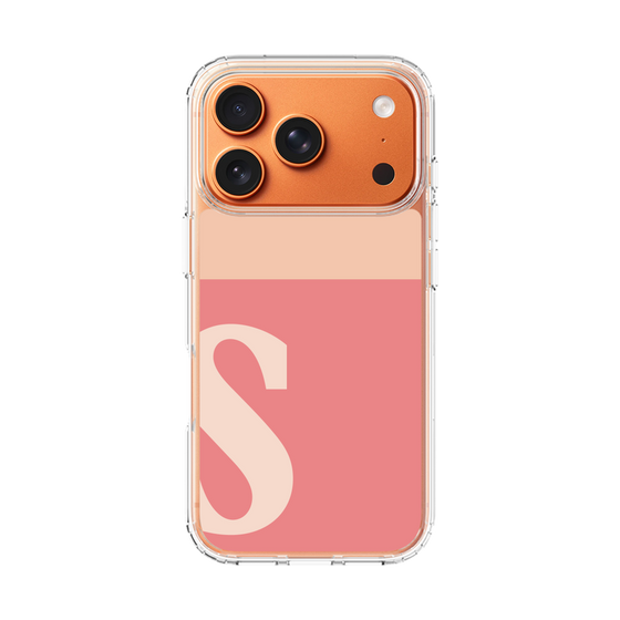 スリムプロテクションケース［ オリジナル - initial two tone - S pink ］
