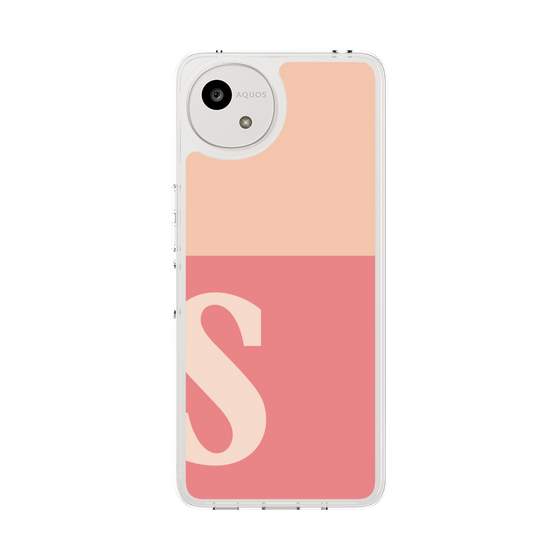 スリムプロテクションケース［ オリジナル - initial two tone - S pink ］