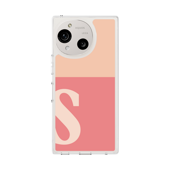 スリムプロテクションケース［ オリジナル - initial two tone - S pink ］