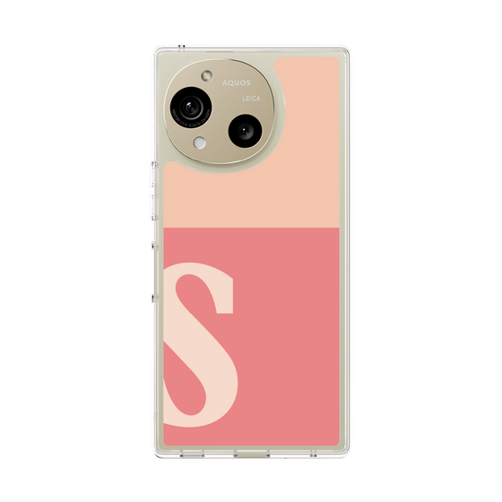 スリムプロテクションケース［ オリジナル - initial two tone - S pink ］
