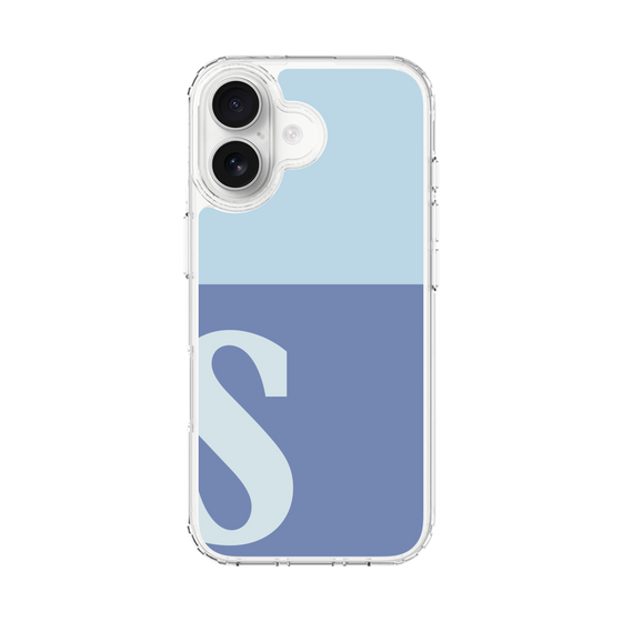 スリムプロテクションケース［ オリジナル - initial two tone - S blue ］