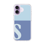 スリムプロテクションケース［ オリジナル - initial two tone - S blue ］