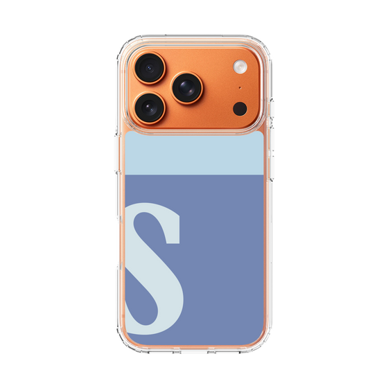 スリムプロテクションケース［ オリジナル - initial two tone - S blue ］
