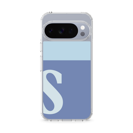 スリムプロテクションケース［ オリジナル - initial two tone - S blue ］
