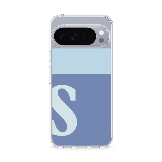 スリムプロテクションケース［ オリジナル - initial two tone - S blue ］