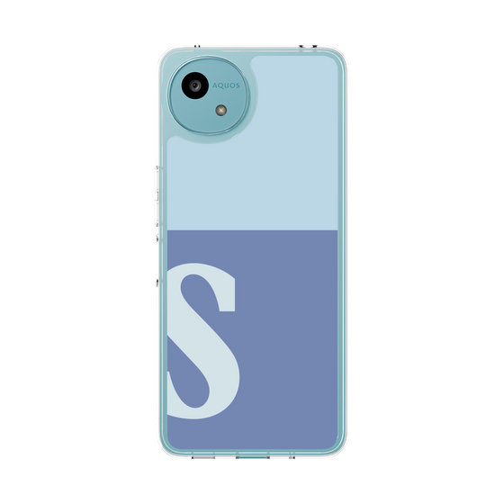 スリムプロテクションケース［ オリジナル - initial two tone - S blue ］