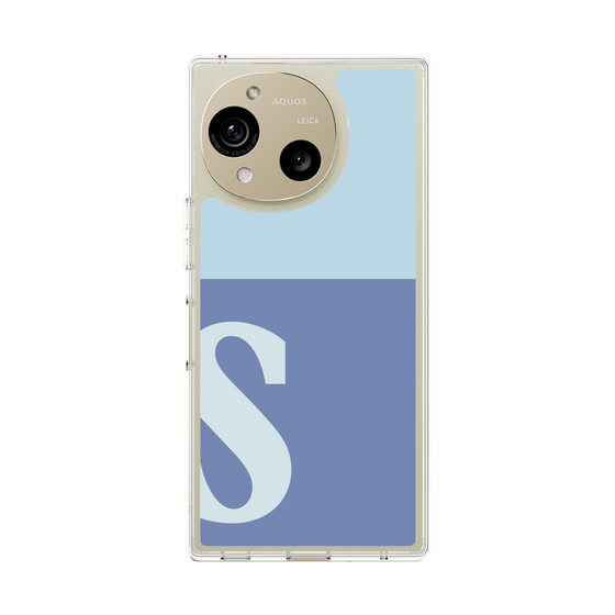 スリムプロテクションケース［ オリジナル - initial two tone - S blue ］
