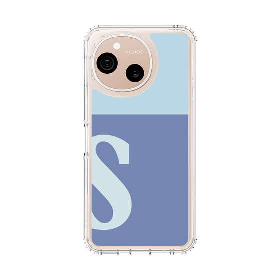 スリムプロテクションケース［ オリジナル - initial two tone - S blue ］