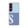 スリムプロテクションケース［ オリジナル - initial two tone - S blue ］