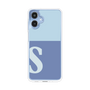 スリムプロテクションケース［ オリジナル - initial two tone - S blue ］