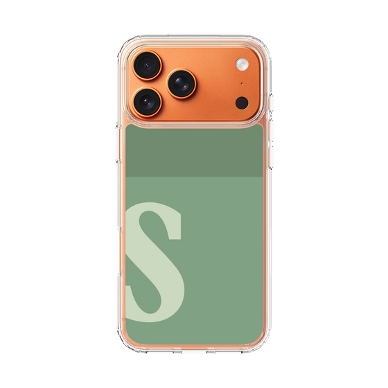 スリムプロテクションケース［ オリジナル - initial two tone - S green ］