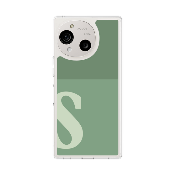 スリムプロテクションケース［ オリジナル - initial two tone - S green ］