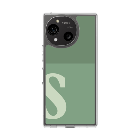 スリムプロテクションケース［ オリジナル - initial two tone - S green ］