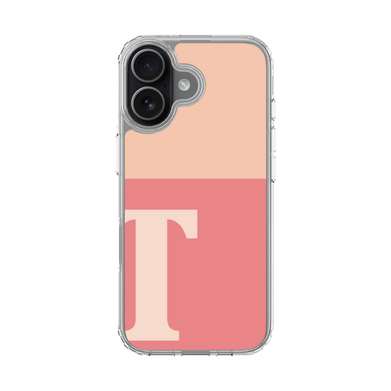 スリムプロテクションケース［ オリジナル - initial two tone - T pink ］