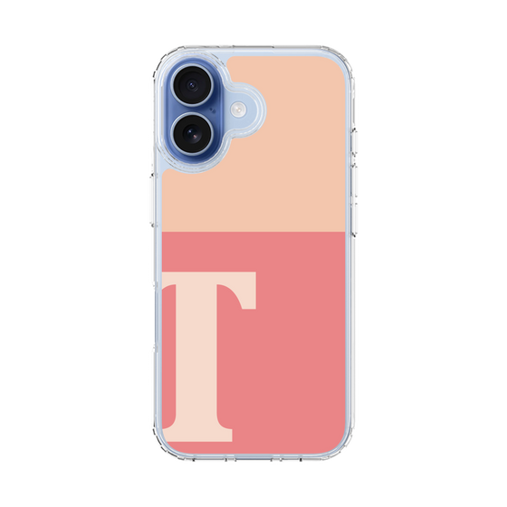 スリムプロテクションケース［ オリジナル - initial two tone - T pink ］