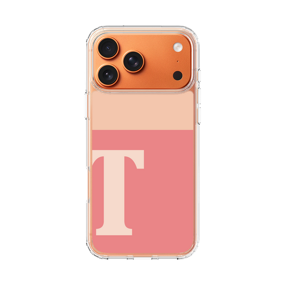 スリムプロテクションケース［ オリジナル - initial two tone - T pink ］