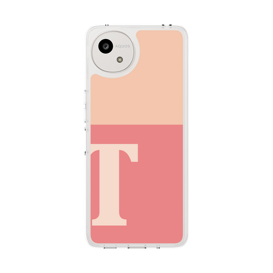 スリムプロテクションケース［ オリジナル - initial two tone - T pink ］