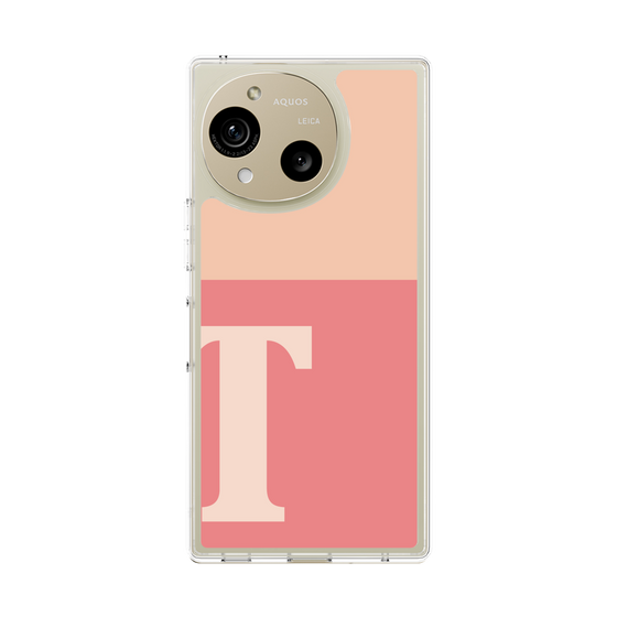 スリムプロテクションケース［ オリジナル - initial two tone - T pink ］