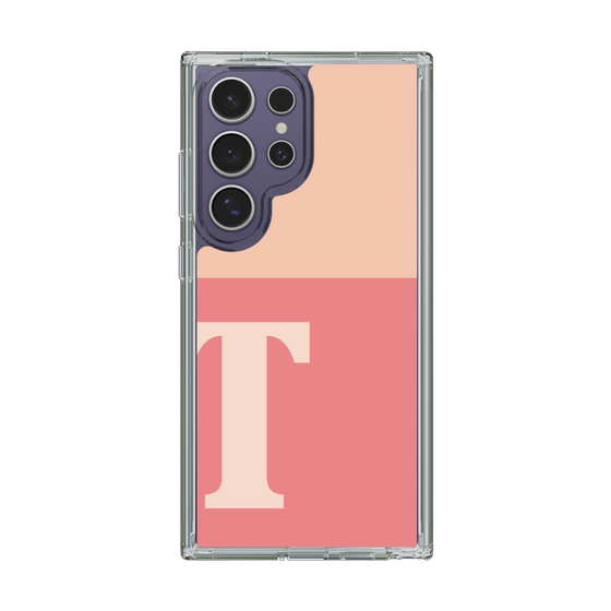 スリムプロテクションケース［ オリジナル - initial two tone - T pink ］