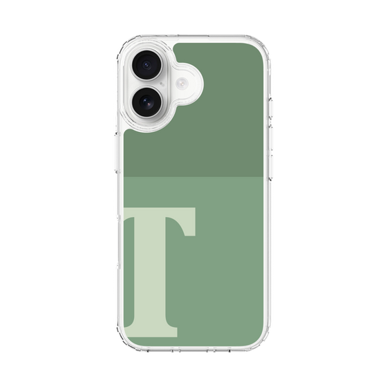 スリムプロテクションケース［ オリジナル - initial two tone - T green ］