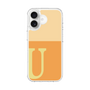 スリムプロテクションケース［ オリジナル - initial two tone - U orange ］