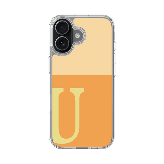 スリムプロテクションケース［ オリジナル - initial two tone - U orange ］