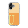 スリムプロテクションケース［ オリジナル - initial two tone - U orange ］