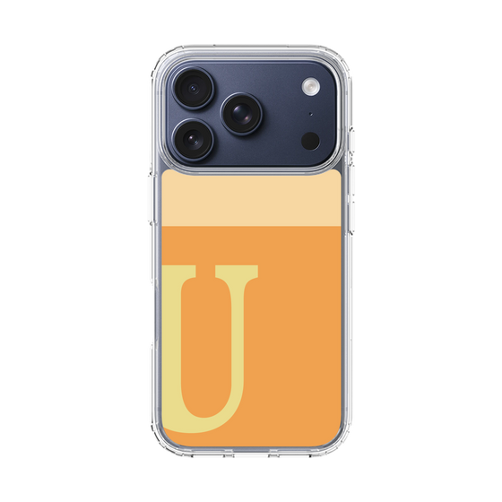スリムプロテクションケース［ オリジナル - initial two tone - U orange ］