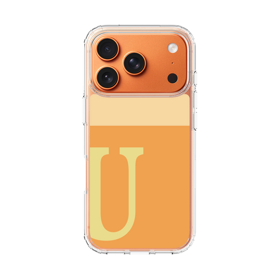 スリムプロテクションケース［ オリジナル - initial two tone - U orange ］