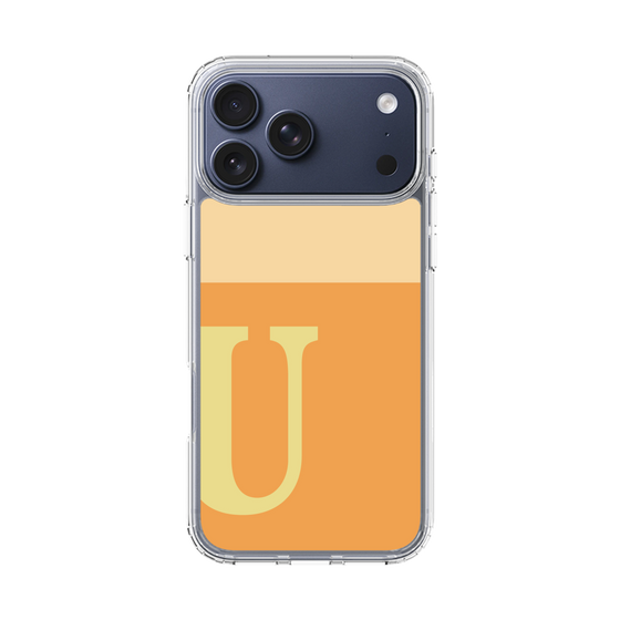 スリムプロテクションケース［ オリジナル - initial two tone - U orange ］