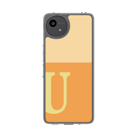 スリムプロテクションケース［ オリジナル - initial two tone - U orange ］