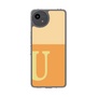 スリムプロテクションケース［ オリジナル - initial two tone - U orange ］