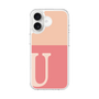 スリムプロテクションケース［ オリジナル - initial two tone - U pink ］