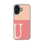 スリムプロテクションケース［ オリジナル - initial two tone - U pink ］